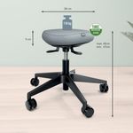 Leitz Ergo Active Wobble Stool with Easy Roll Castor Wheels 65770095