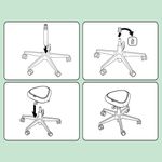 Leitz Ergo Active Wobble Stool with Easy Roll Castor Wheels 65770095