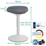 Leitz Ergo Active Sitting Stool Light Grey 65440085