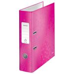 Leitz Wow 180 Lever Arch File 80mm A4 Pink (Pack of 10) 10050023