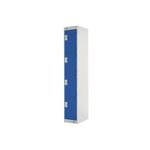 Four Compartment Express Standard Locker 300x300x1800mm Blue Door MC00145