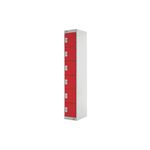 Six Compartment Express Standard Locker 300x300x1800mm Red Door MC00150