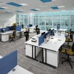 Maestro 25 straight desk 1800mm x 800mm with 2 drawer pedestal - black cantilever leg frame, white top