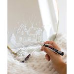 Uni-Ball UniChalk PWE5M Glass Marker Bullet Tip White (Pack of 6) 264614000