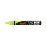 Uni-Ball UniChalk PWE5M Glass Marker Bullet Tip Fluorescent Yellow (Pack of 6) 264622000