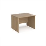 Maestro 25 straight desk 1000mm x 800mm - kendal oak top with panel end leg
