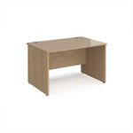 Maestro 25 straight desk 1200mm x 800mm - kendal oak top with panel end leg