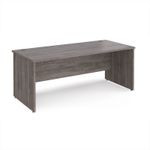 Maestro 25 straight desk 1800mm x 800mm - grey oak top with panel end leg