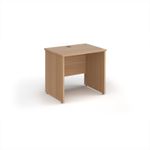 Maestro 25 straight desk 800mm x 600mm - beech top with panel end leg