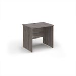 Maestro 25 straight desk 800mm x 600mm - grey oak top with panel end leg