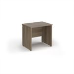 Maestro 25 straight desk 800mm x 600mm - nebraska oak top with panel end leg