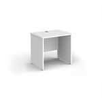 Maestro 25 straight desk 800mm x 600mm - white top with panel end leg