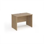 Maestro 25 straight desk 1000mm x 600mm - kendal oak top with panel end leg
