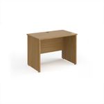 Maestro 25 straight desk 1000mm x 600mm - oak top with panel end leg