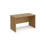 Maestro 25 straight desk 1200mm x 600mm - oak top with panel end leg