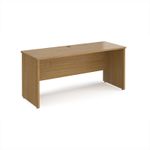 Maestro 25 straight desk 1600mm x 600mm - oak top with panel end leg