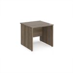 Maestro 25 straight desk 800mm x 800mm - nebraska oak top with panel end leg