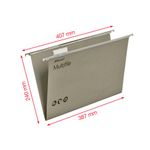 Rexel Multifile Suspension File V Base 15mm Foolscap Green (Pack of 50) 78008