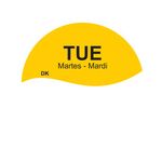 MyCafe Day of Week Food Rotation Label Tuesday Pack of 3500 MYC10610