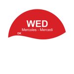 MyCafe Day of Week Food Rotation Label Wednesday Pack of 3500 MYC10611