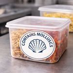 MyCafe Food Label Contains Molluscs Removable Pack of 1000 MYC10618