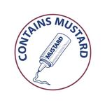 MyCafe Food Label Contains Mustard Removable Pack of 1000 MYC10620