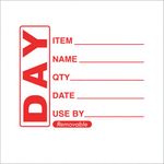 MyCafe Food Label Use By 25x25mm Removable (Pack of 1000) MYC10627