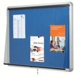 Nobo Premium Plus Felt Lockable Notice Board 9xA4 1902556