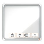 Nobo Premium Plus Outdoor Magnetic Lockable Notice Board 708x667x43mm 6xA4 1902578