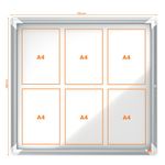 Nobo Premium Plus Outdoor Magnetic Lockable Notice Board 708x667x43mm 6xA4 1902578