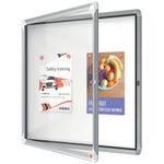 Nobo Premium Plus Outdoor Magnetic Lockable Notice Board 708x667x43mm 6xA4 1902578