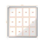 Nobo Premium Plus Outdoor Magnetic Lockable Notice Board 923x969x43mm 12xA4 1902581