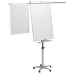 Nobo Piranha Mobile Flipchart and Drywipe Easel Blue/Silver 1901920