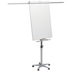 Nobo Piranha Mobile Flipchart and Drywipe Easel Blue/Silver 1901920