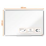 Nobo Premium Plus Steel Magnetic Whiteboard 900 x 600mm1915155