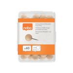 Nobo Noticeboard Wooden Push Pin (Pack of 40) 1915709