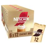 Nescafe Cappuccino Sweetened Coffee Sachets (Pack of 72) 12596949