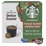Nescafe Dolce Gusto Starbucks House Blend Americano Medium Roast Coffee Pods (Pack of 36) 12397697