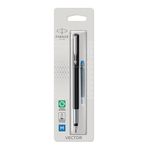 Parker Vector Fountain Pen Medium Black with Chrome Trim 67407 S0881041