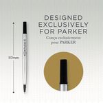 Parker Rollerball Refill Medium Black (Pack of 12) S0881230