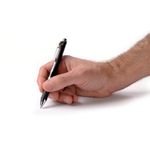 Pentel EnerGel Permanent Security Pen Medium Black (Pack of 12) BLP77-AX