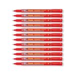 Pentel Permanent Marker Super Fine Point Red Pack of 12 NFS410-B