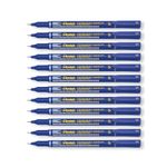 Pentel Permanent Marker Super Fine Point Blue Pack of 12 NFS410-C