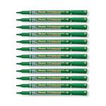 Pentel Permanent Marker Fine Point Green Pack of 12 NM470-D