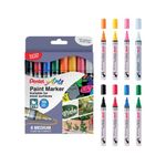 Pentel Paint Marker Medium Bullet Tip Assorted (Pack of 8) YMMP10/8-M