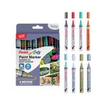 Pentel Paint Marker Medium Bullet Tip Assorted Metallic (Pack of 8) YMMP10/8MET-M