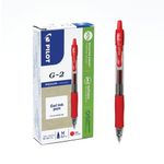 Pilot G-207 Retractable Gel Rollerball Pen 0.7mm Tip 0.39mm Line Red (Pack 12) - 41101202
