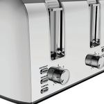 Igenix 4 Slice Toaster 1500W Stainless Steel IGT0409SS