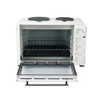 Igenix Electric Mini Oven with Double Hotplates 1500W 45L White IG7145