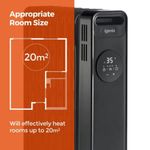 Igenix 2000W Digital Oil Filled Radiator with Timer Black IG2621BL